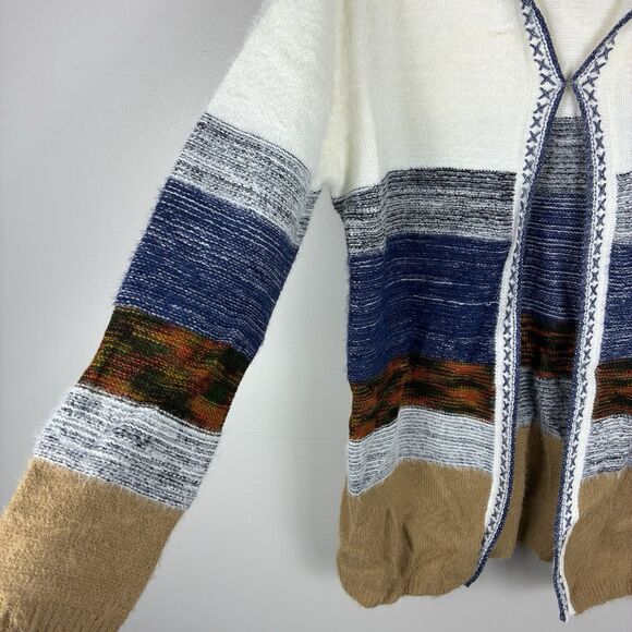 Stitch Fix Fate Womens Long Open Knit Cardigan XL Boho Southwestern Aztec Fall - Picture 3 of 11